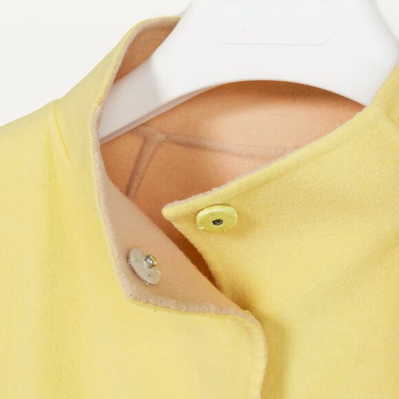 Max Mara Weekend Reversible Beige & Yellow Wool-Blend Coat - Picture 13 of 16